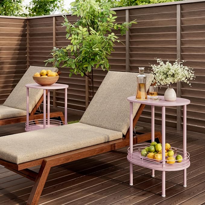Small Modern Oval Side Table - Image 6