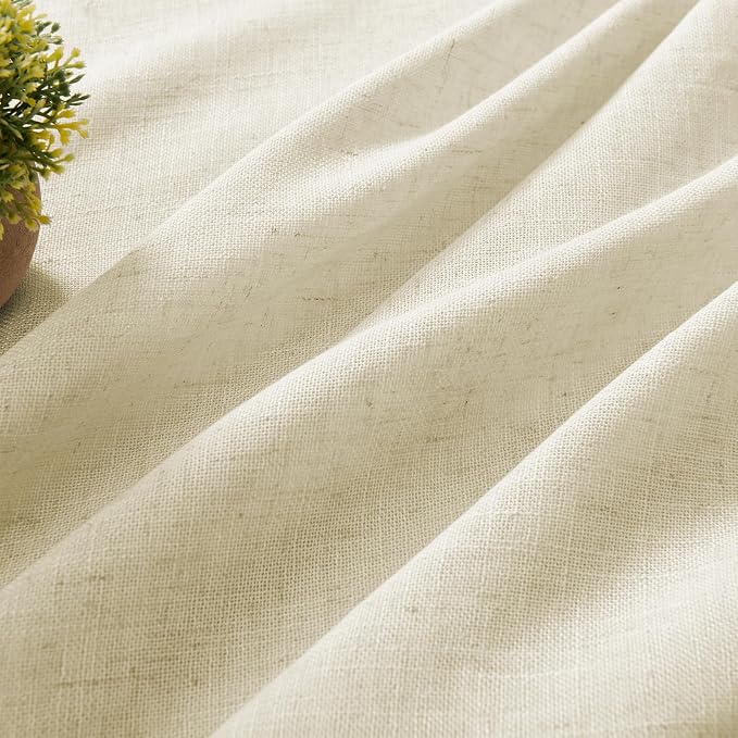 Joydeco Linen Curtains 96 Inch Length 2 Panel Sets, Light Filtering Curtains - Image 6