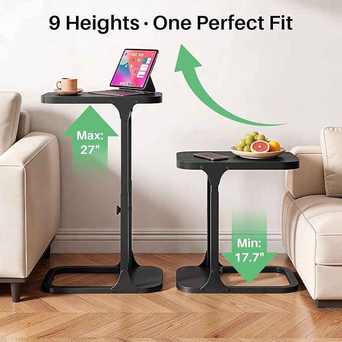 Kitstorack Height Adjustable End Table, Small Side Table - Image 6