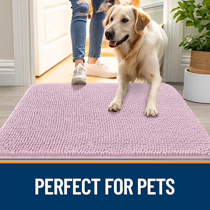 OLANLY Dog Door Mat for Muddy Paws 59x20, Absorbs Moisture and Dirt, Absorbent - Image 6