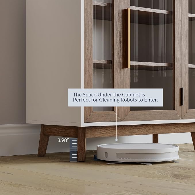 BELLEZE Modern Curio Cabinet, 3-Tiers Console Table, 31 Inch - Image 5