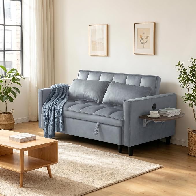 4 in 1 Convertible Sofa Bed, Pull Out Couch - Image 4