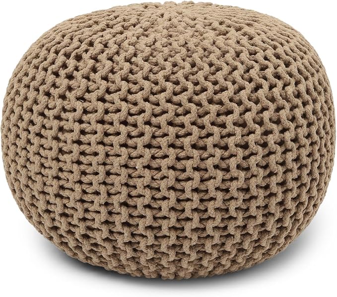 REDEARTH Round Pouf Ottoman by REDEARTH