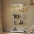 Display Cabinet with Light, Glass Door and Lock, 4-Shelf Fast Installation in by glassdisplaycabinet