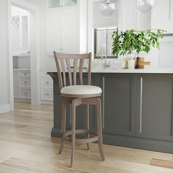 Hillsdale 29.5" Savana Wood Swival Bar Height Stool by HillsdaleFurniture