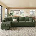 Belffin Sectional Couch with L-Shape Chaise L Shaped Couch with Ottoman by Belffin