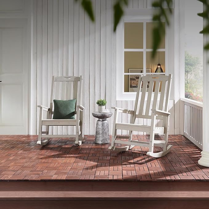 Psilvam Oversized Outdoor Rocking Chair, - Image 5