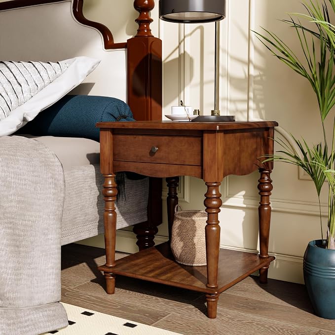 Mid-Century Modern Living Room Coffee Table Set, 2-Piece Solid Wood Living Room - Image 9