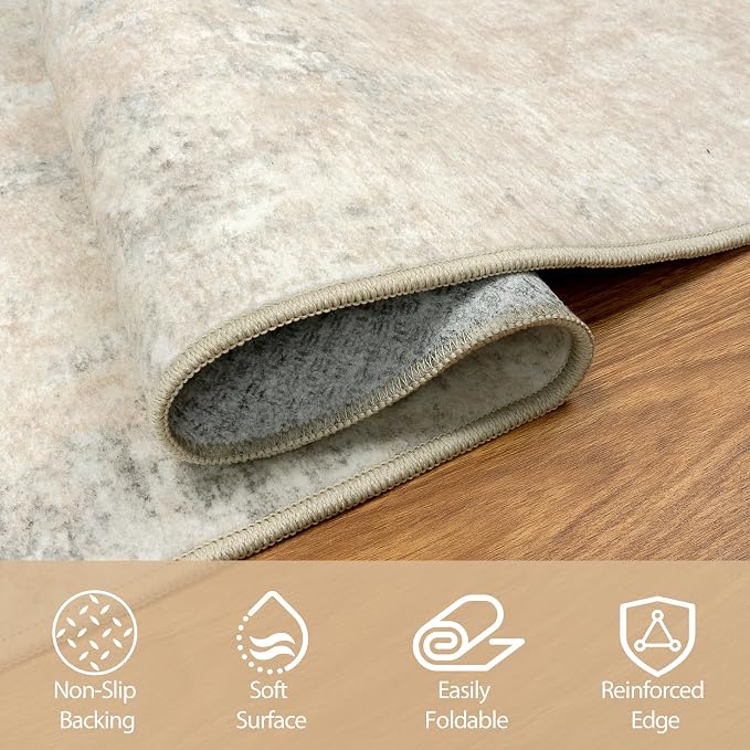 Round Rug 8ft Circle Rug Washable: Carpet Circular Area Rug - Image 8