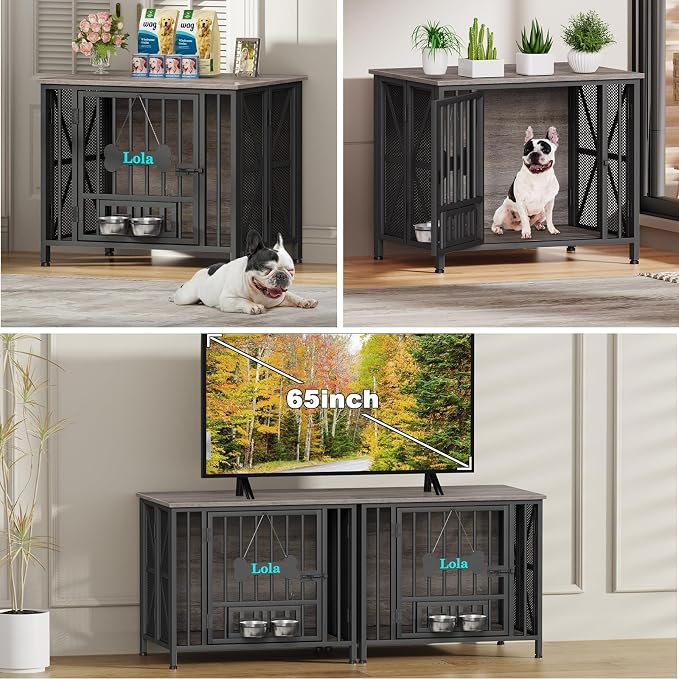 EasyCom Foldable Dog Crate Furniture, 31.5" Dog Crates - Image 7