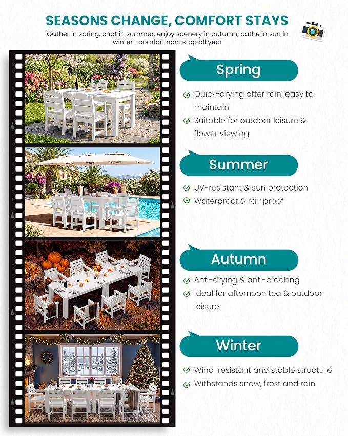 SERWALL HDPE Dining Set for 10 – 2 Tables, 8 Armless + 2 Armchairs. Includes 10 - Image 7
