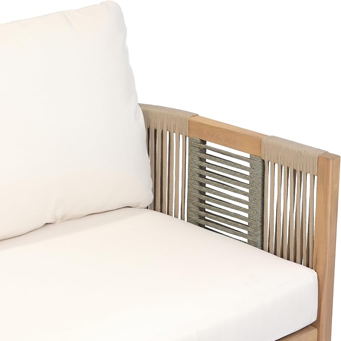 Christopher Knight Home Outdoor Acacia Wood Loveseat - Image 12