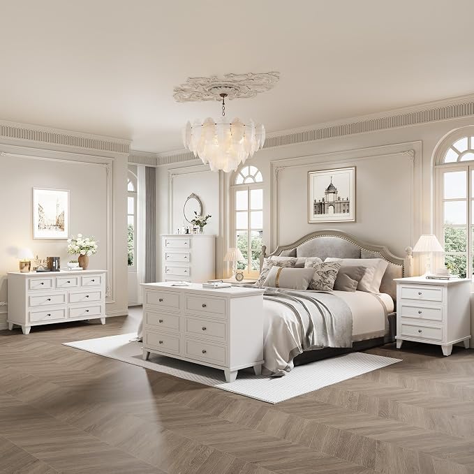 IDEALHOUSE 7 Drawer Dresser, Large Wooden Storage Chest of Drawers - Image 3