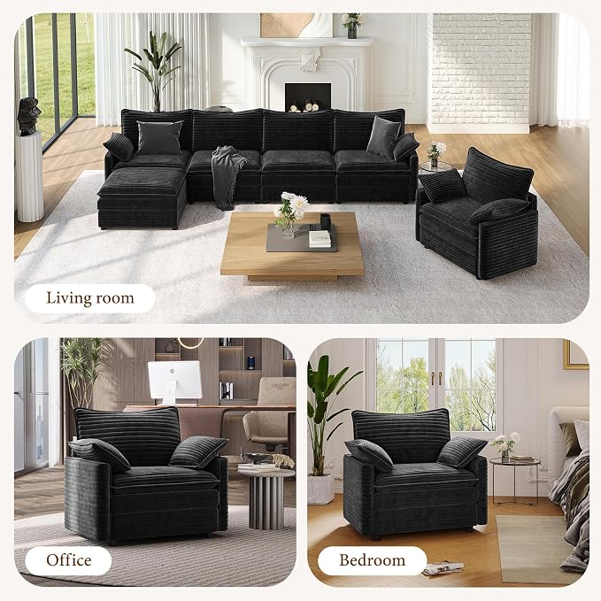 Vesgantti 40" Single Seat Sofa, Comfy Cloud Couch Deep Seat Upholstered Couch - Image 7