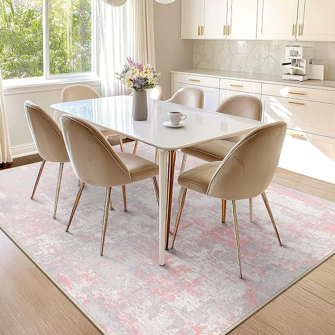 Washable Area Rugs Square 7ft Non-Slip Modern Abstract Soft - Image 9