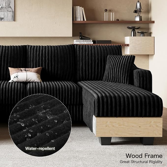 Belffin U Shaped Couch with Reversible Chaises Sectional Couches - Image 6