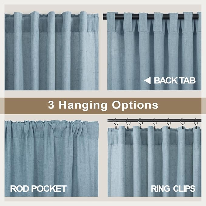 Light Blue Curtains 72 Inch Length - Image 5