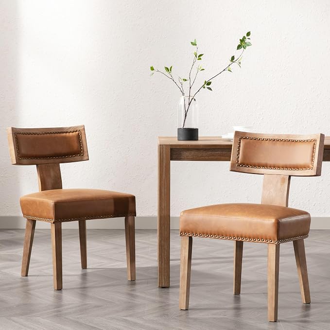 VESCASA Faux PU Leather Upholstered Dining Chairs by VESCASA