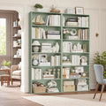 FOTOSOK 6-Tier Open Bookcase and Bookshelf Set of 2, Freestanding Display by FOTOSOK