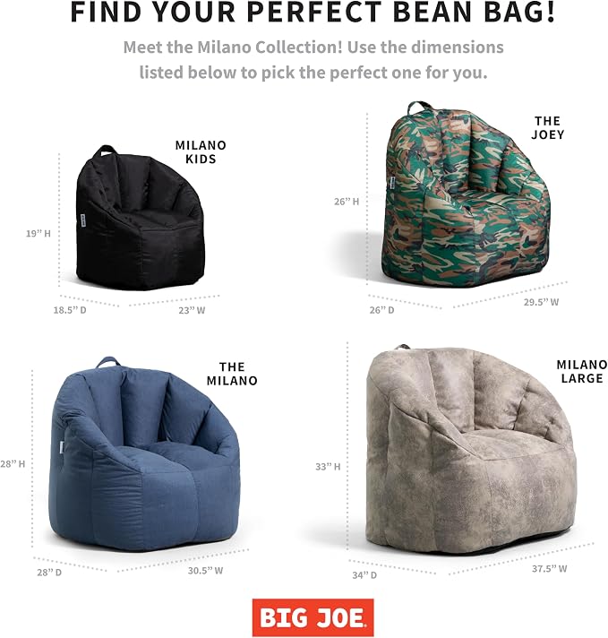 Big Joe Milano Child-Sized Bean Bag Chair - Image 7