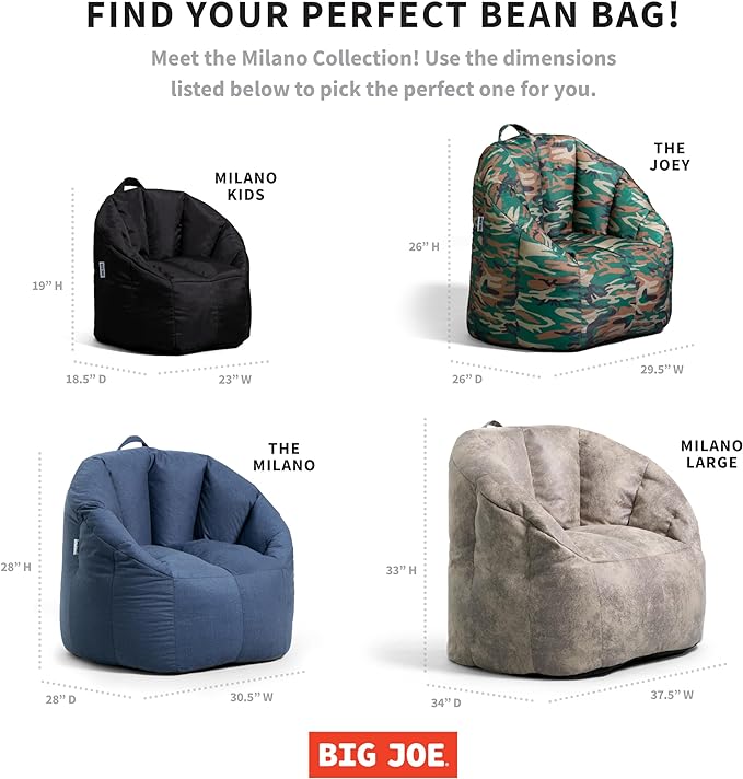 Big Joe Milano Plush Desert Rose Beanbag Chair - Image 8