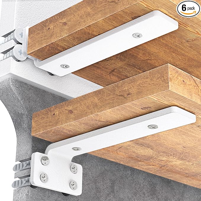 Goovilla Shelf Bracket, Heavy Duty Floating Shelf Brackets 8 inch Long by Goovilla