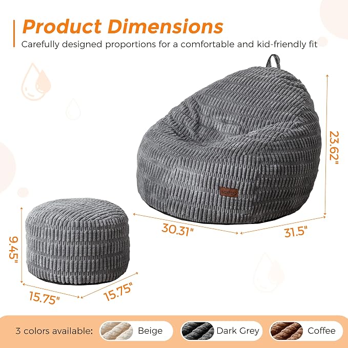 MAXYOYO Kids Bean Bag Chair - Image 2