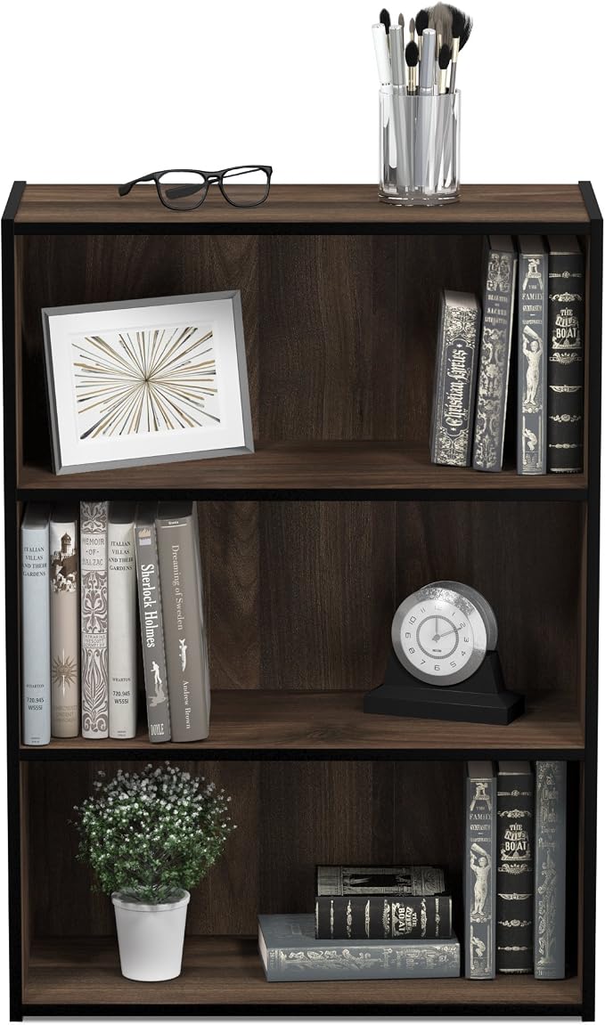 Furinno PASIR Book Shelf, 3-Tier Bookshelf, Storage Shelves Bookcase, 9.7 x - Image 5