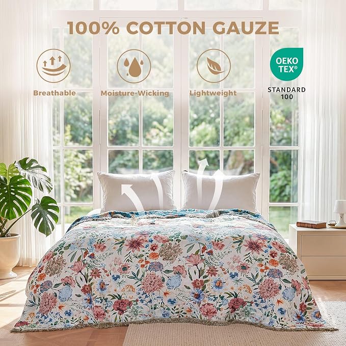 LUTBM Boho Throw Blanket for Couch Sofa Chair Cotton Summer Blankets for - Image 2