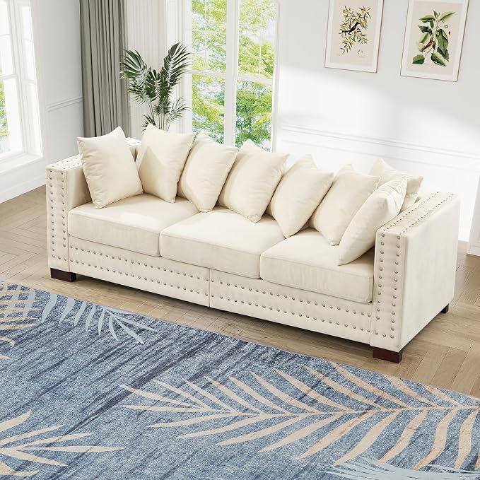 84.5"W Mid Century Modern Couch - Image 9