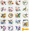 GLOBLELAND 18 Sheets Hummingbirds and Flowers Rub on Transfers by GLOBLELAND