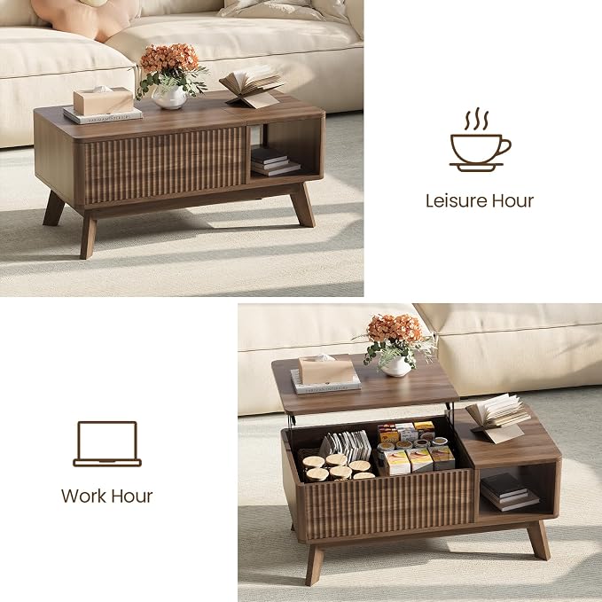 Wood Lift Top Coffee Table - Image 5