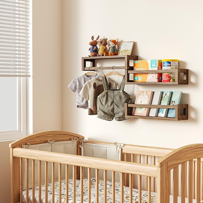 TidyCorner Upgraded Thick Floating Shelves, Solid Wood Bookshelf - Image 8