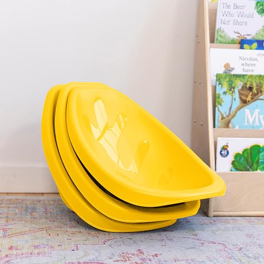ECR4Kids Plastic Leaf Scoop Floor Rocker Seat, Classroom Furniture - Image 9