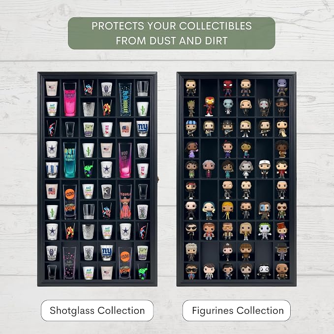 Shot Glass Display Cabinet Solid Wood - Image 3