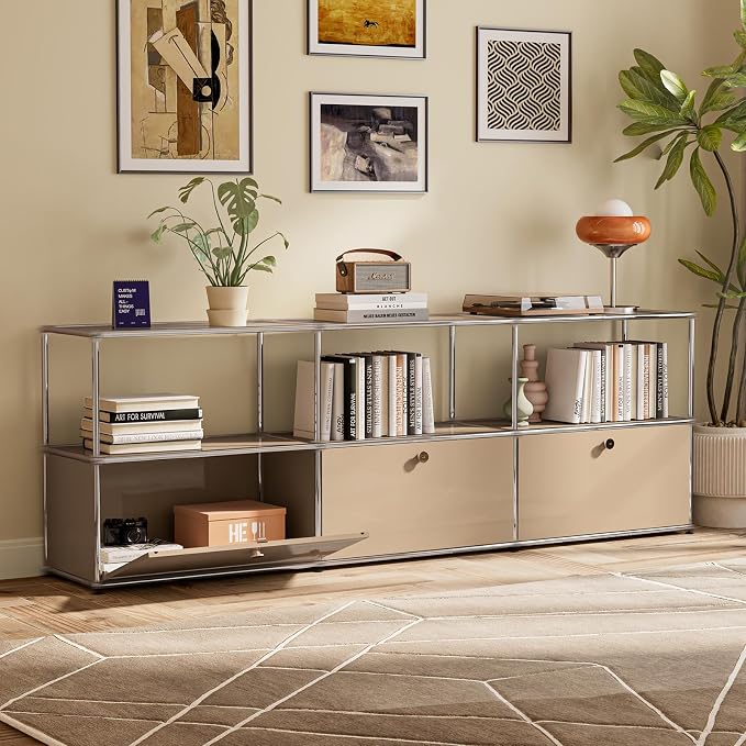 Modern Storage Cabinet Versatile Free-Standing Organizer - Image 4
