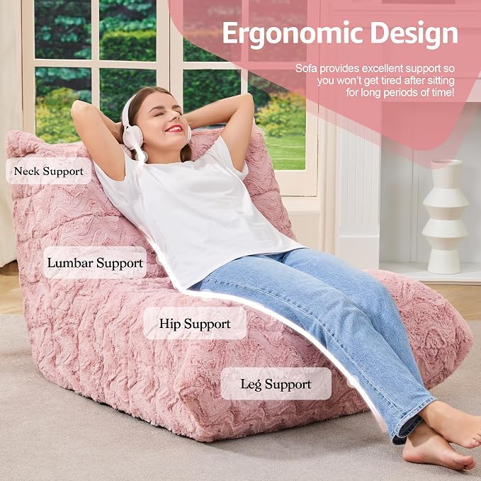 Bean Bag Chairs for Adults Giant Bean Bag Chair Memory Foam BeanBag Chair Bean - Image 5