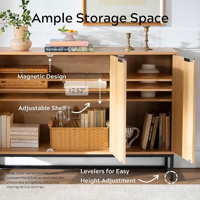 EYYTHUNG Fluted Storage Cabinet - Image 5