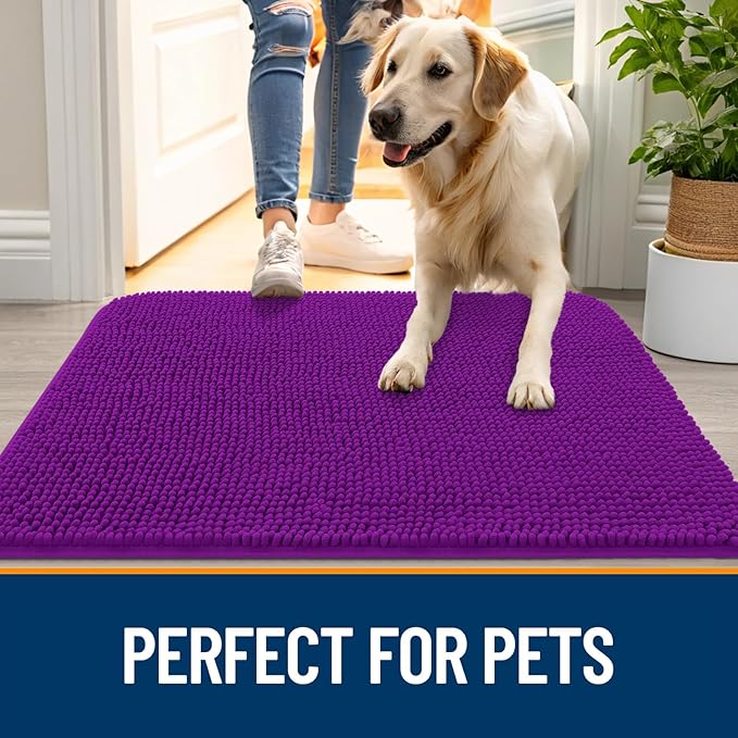 OLANLY Dog Door Mat for Muddy Paws 40x32, Absorbs Moisture and Dirt, Absorbent - Image 6