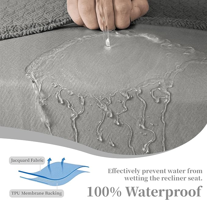 100% Waterproof Sectional Recliner Couch Covers - Image 4