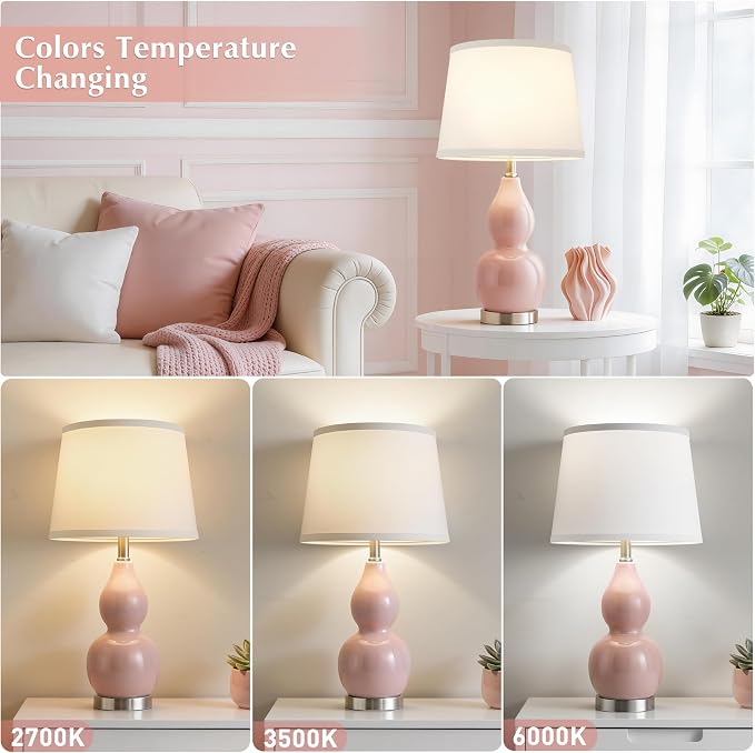 GyroVu 22" Table Lamp Set of 2, Color Temperature Adjustable Double Gourd - Image 2
