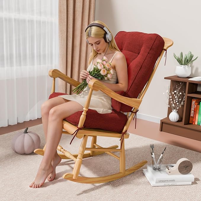 Rocking Chair Cushions with Pillow, Waterproof and Fade-Resistant Thicken - Image 7
