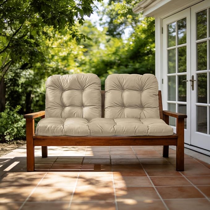 Wicker Chair Cushions of 3 Pieces, Waterproof Cushions - Image 7