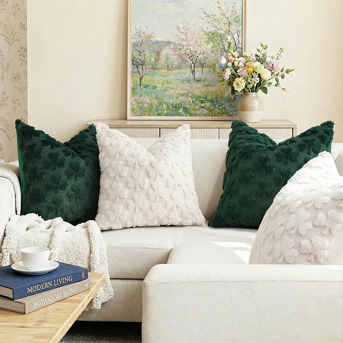 decorUhome St. Patrick’s Day Shamrock Green Pillow Covers 16x16 Inch Set of 2 - Image 2