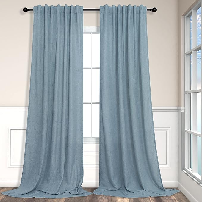 Extra Long Curtains for Living Room Patio Sliding Glass Door 120 Inch Length by Pitalk