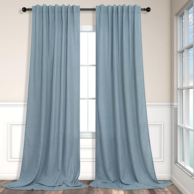 Sliding Door Curtains for Patio Door Total Extra Width 120 x 108 Inch Long Each by Pitalk