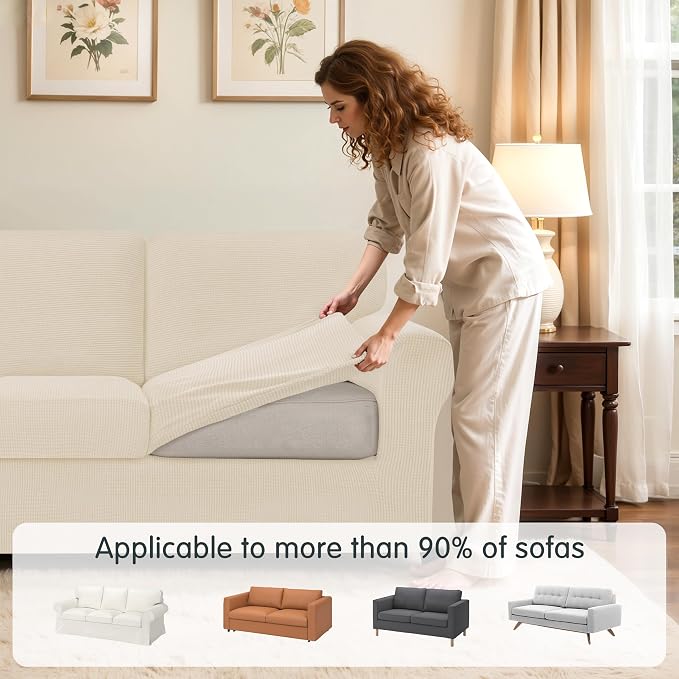 SUBRTEX 5 Pieces Stretch Sofa Slipcover Sets Couch Cover Sets Backrest Cushion - Image 4