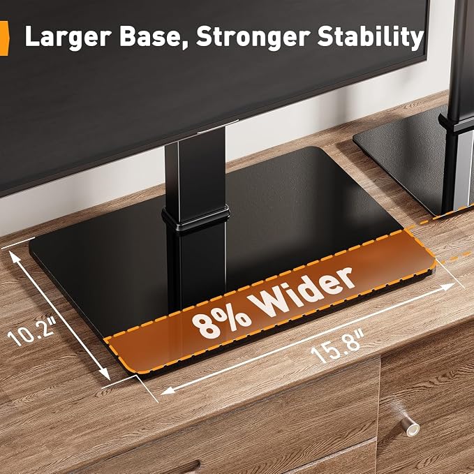 Perlegear Table Top TV Stand Mount, Universal Swivel TV Stand - Image 5