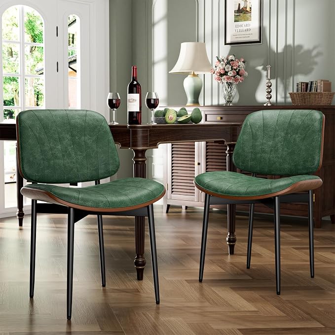 YaFiti Dining Chairs Set of 4, Dining Room and Kitchen Chairs, Mid Century - Image 8