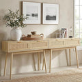 HOPUBUY Console Table Rattan Desk by HOPUBUY